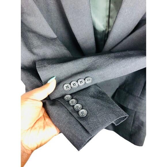 Jos. A. Bank Sport Coat Jacket Black 2 Buttons Mens Size 43R 100% Wool - Picture 5 of 11